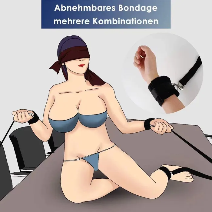 BDSM Over The Door Restraint System Handcuffs Ankle Cuffs Bondage Kit SexyPlay Couples