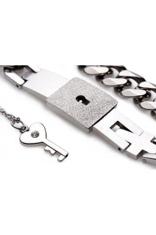 Chained Locking Bracelet and Key Necklace Sex On the Go Vibrators Chained Locking Bracelet and Key Necklace Sex On the Go Vibrators