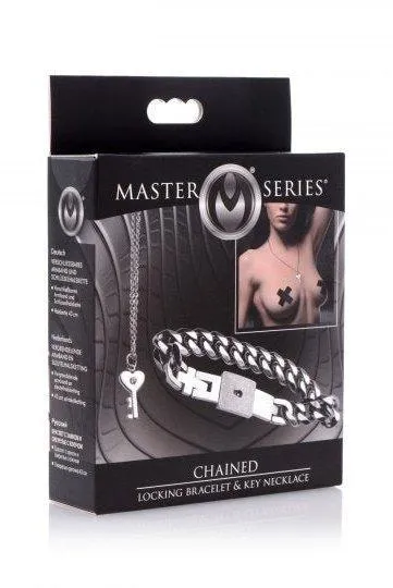 Chained Locking Bracelet and Key Necklace Sex On the Go Vibrators Chained Locking Bracelet and Key Necklace Sex On the Go Vibrators
