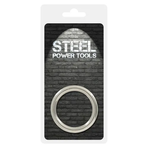 Male Sex Toys steel power tools Donut Cockring Steel Large 50 mm