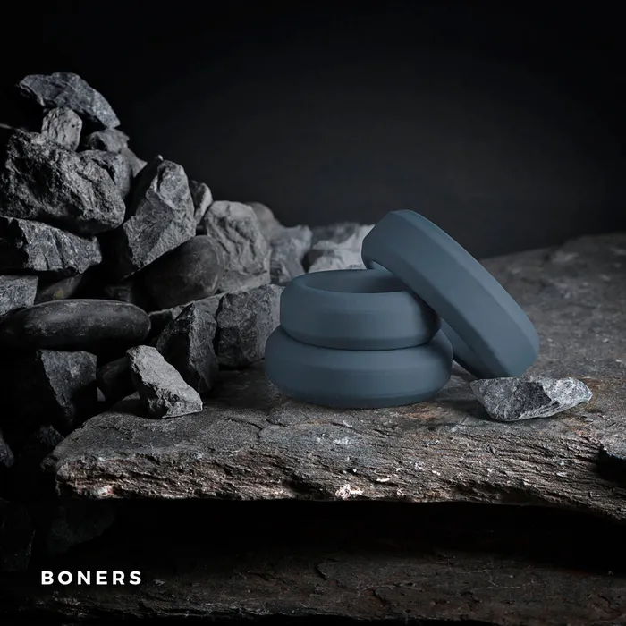 Boners 3pc Cock Ring Set Boners Male Sex Toys