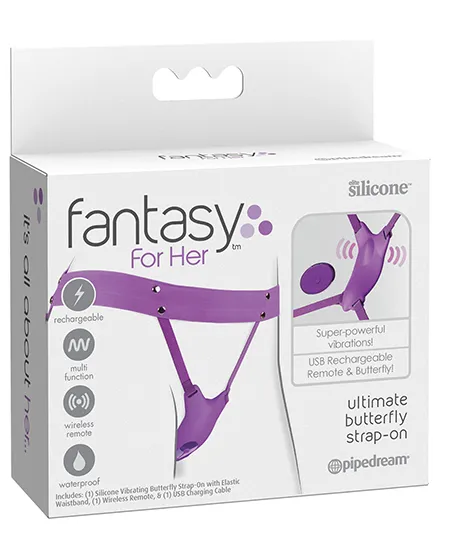 Couples Co Female Sex Toys Fantasy For Her Ultimate Butterfly Strap On Vibrator