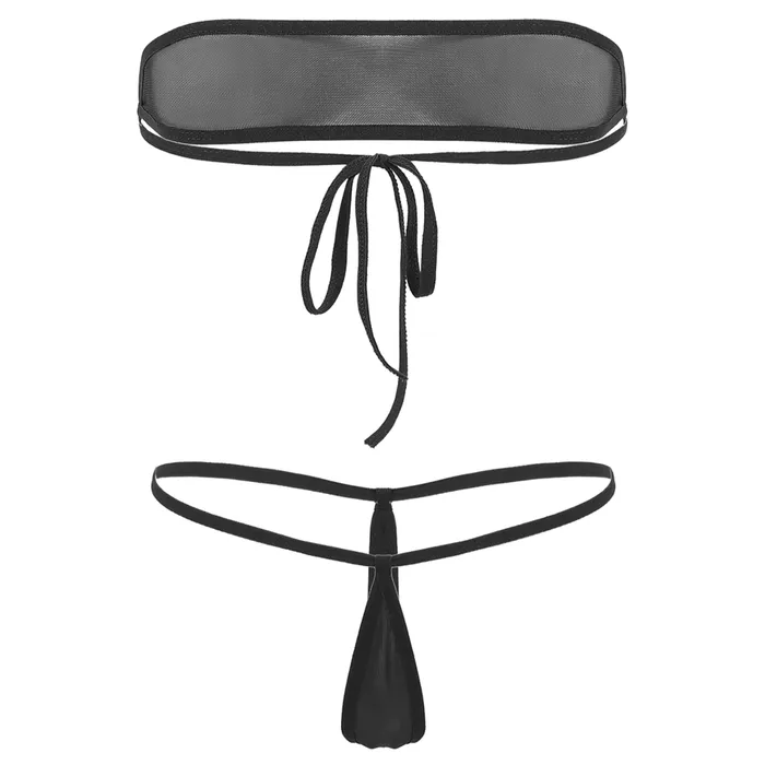 Anal EVEs SECRETS Transparent Bikini Set Erotic Mesh Underwear Sexy Female GStrings Slim Womens Brassiere