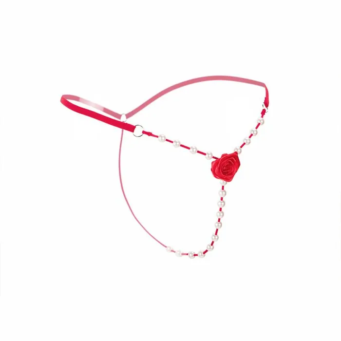 Sexy Womens Open Crotch Underwear Attractive Open Beading Flower GString Thong EVEs SECRETS Male Sex Toys