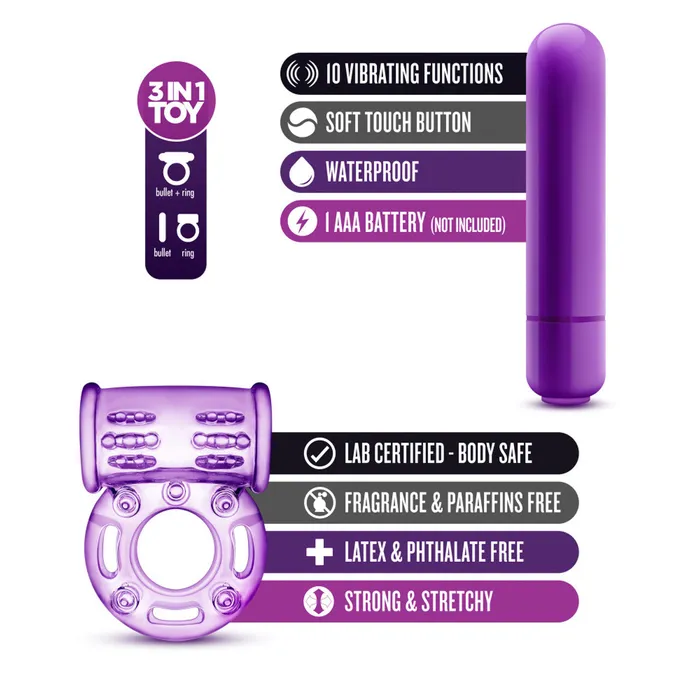 Blush Couples Couples Play Vibrating Cock Ring Purple Blush Couples Couples Play Vibrating Cock Ring Purple