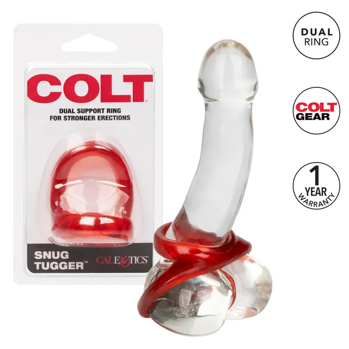 Male Sex Toys CalExotics Colt Snug Tugger Cock Ring Red